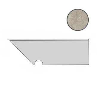 Aix  Cendre Battiscopa Sag.Sx. (7,2x30) ..