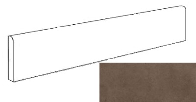 Dwell Brown Leather Battiscopa Matt (7,2x60)