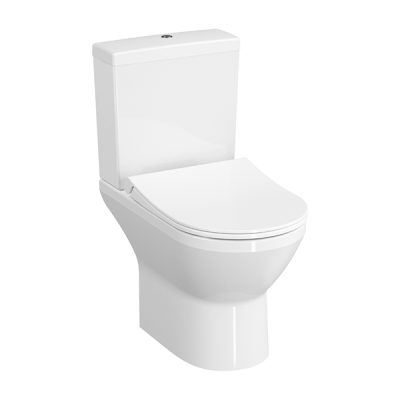 Комплект напольного безободкового унитаза Integra Round Open-Back с тонким сиденьем микролифт ..