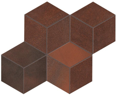 Blaze Corten Mosaico Esagono Lapp (30X35 Лапп.)