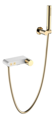 Смеситель STICK для ванны WHITE DIAMOND GOLD 