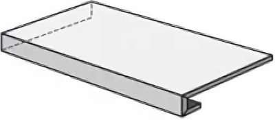 W. Silve Grey Scalino Angolare DX  Lap/В. Сильвер Грей Ступень Угловая Лаппато 33х120 Пс (33X120) ..