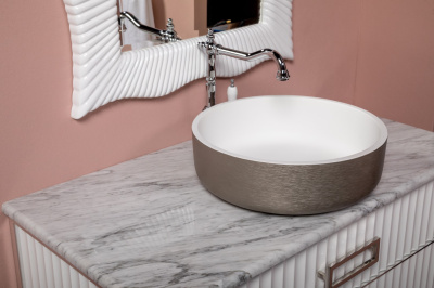 Раковина LV204 Corian серебро 41,5см