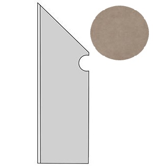 Dwell Greige Battiscopa Sag. Sx (7,2x30) ..