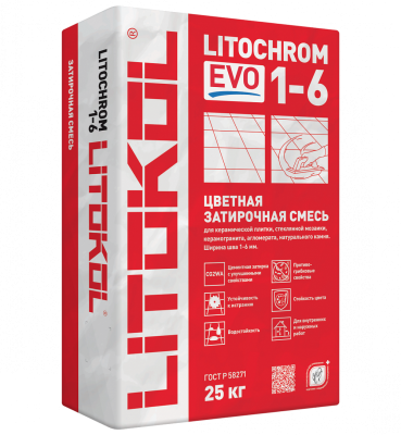 LITOCHROM 1-6 EVO 25 кг LE.140 мокрый асфальт ..