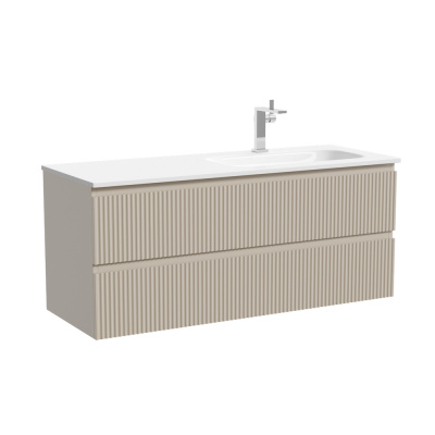 Тумба подвесная SANCOS Snob R правая 1195х445х500, c двумя ящиками оснащенными доводчиками, Beige So