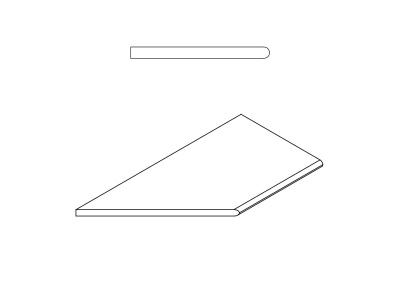 Силвер Бортик  Закругленный левый (30X60 Нат.) ..