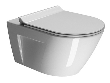 KUBE'X 55x36/F унитаз подвесной - смыв безободковый водоворотный Swirlflush - глазурь белая глянцева ..