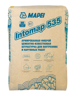 INTOMAP 535, TM MAPEI, (25кг), (Россия), Смесь сухая штукатурная тяжёлая для внутренних и наружных р