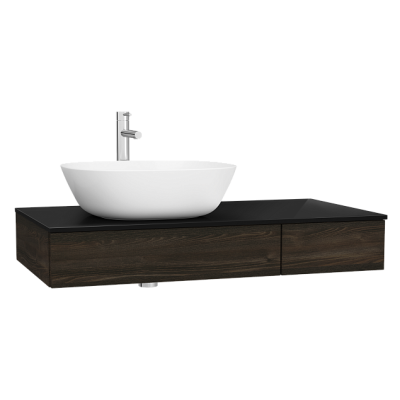 Модуль 90 см под раковину с выдвижным ящиком, левосторонний, темный вяз (необходимо дополнительно за ..