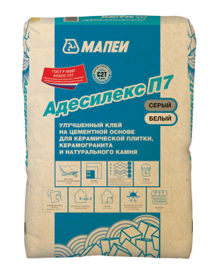 ADESILEX P7, TM MAPEI, цвет серый, (25кг), (Россия), Смесь сухая клеевая на цементном вяжущем класс 