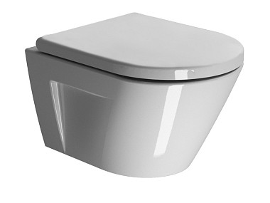 KUBE'X 50x36/F унитаз подвесной - смыв безободковый водоворотный Swirlflush - глазурь белая глянцева ..