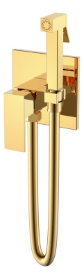 Смеситель гигиенический Qubic Shinny Gold 